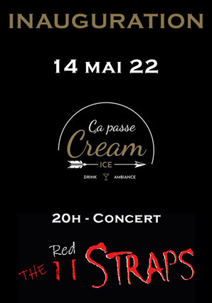Affiche TRS en concert chez le glacier "Ca passe cream" à Gembloux le 14 mai 2022