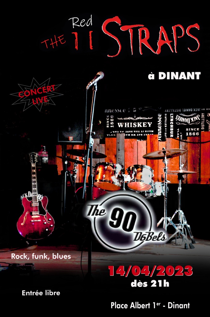Affiche concert The Red Straps au 90D6Bels à Dinant le 14.04.2023