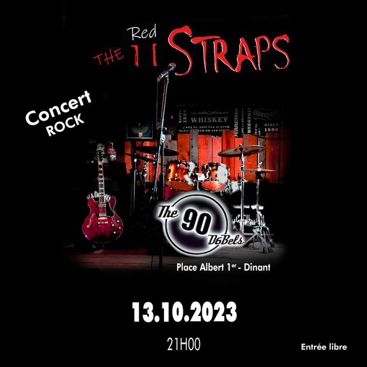 Affiche du concert The Red Straps au 90 D6Bels de Dinant (13.10.2023)